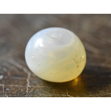 2410】江戸とんぼ玉 半透明乳白色にマーブル模様の丸玉2,とんぼ玉