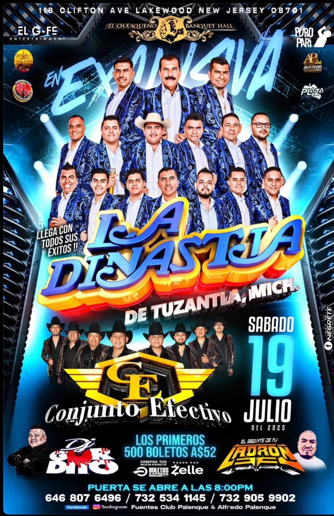LA DINASTIA DE TUZANTLA, MICH & CONJUNTO EFECTIVO Tickets