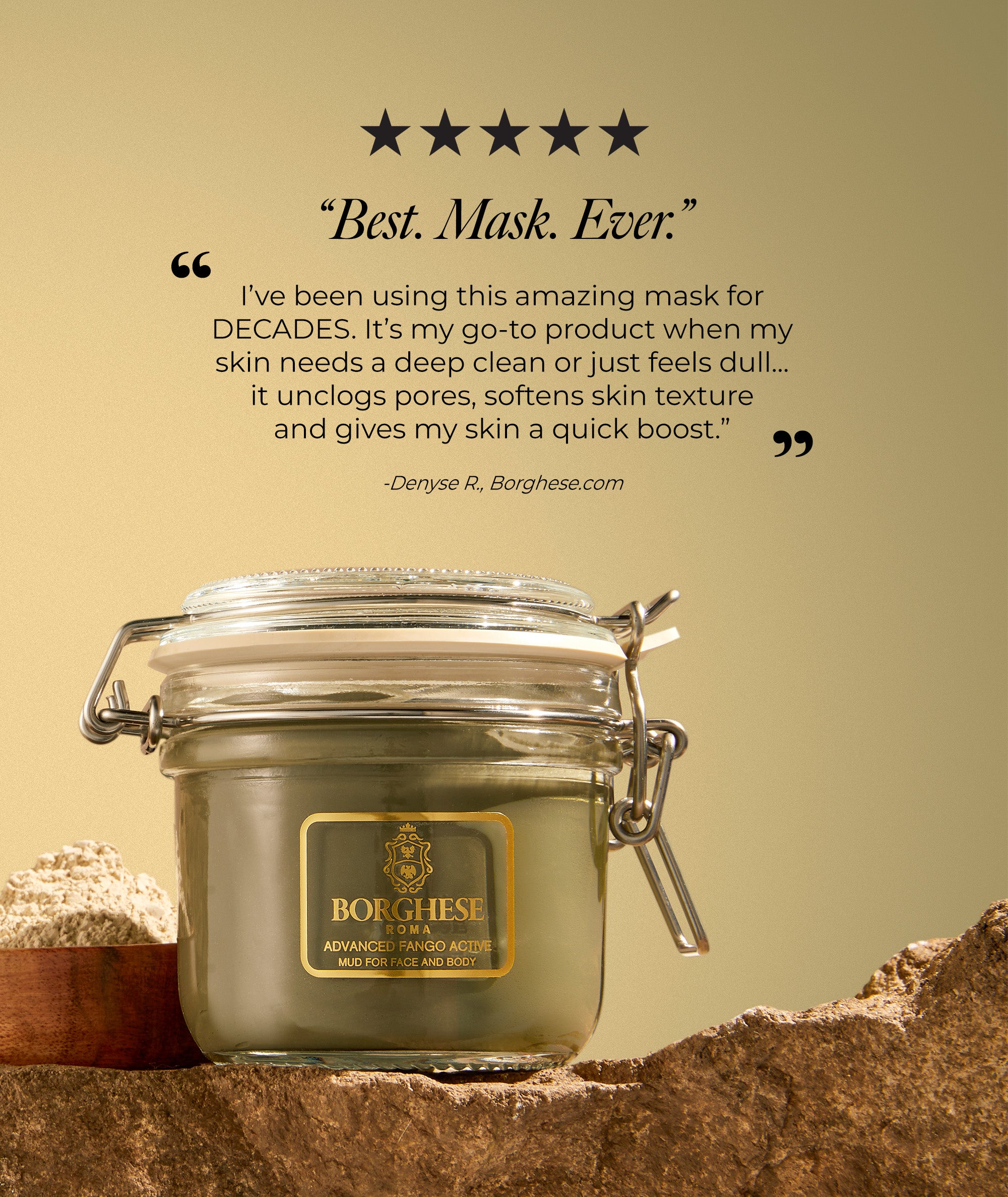 Borghese Fango Brillante フェイスマスク Borghese Fango Brillante