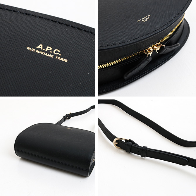 A.P.C. アーペーセー ハーフムーンバッグ エンボスレザー 23202102239