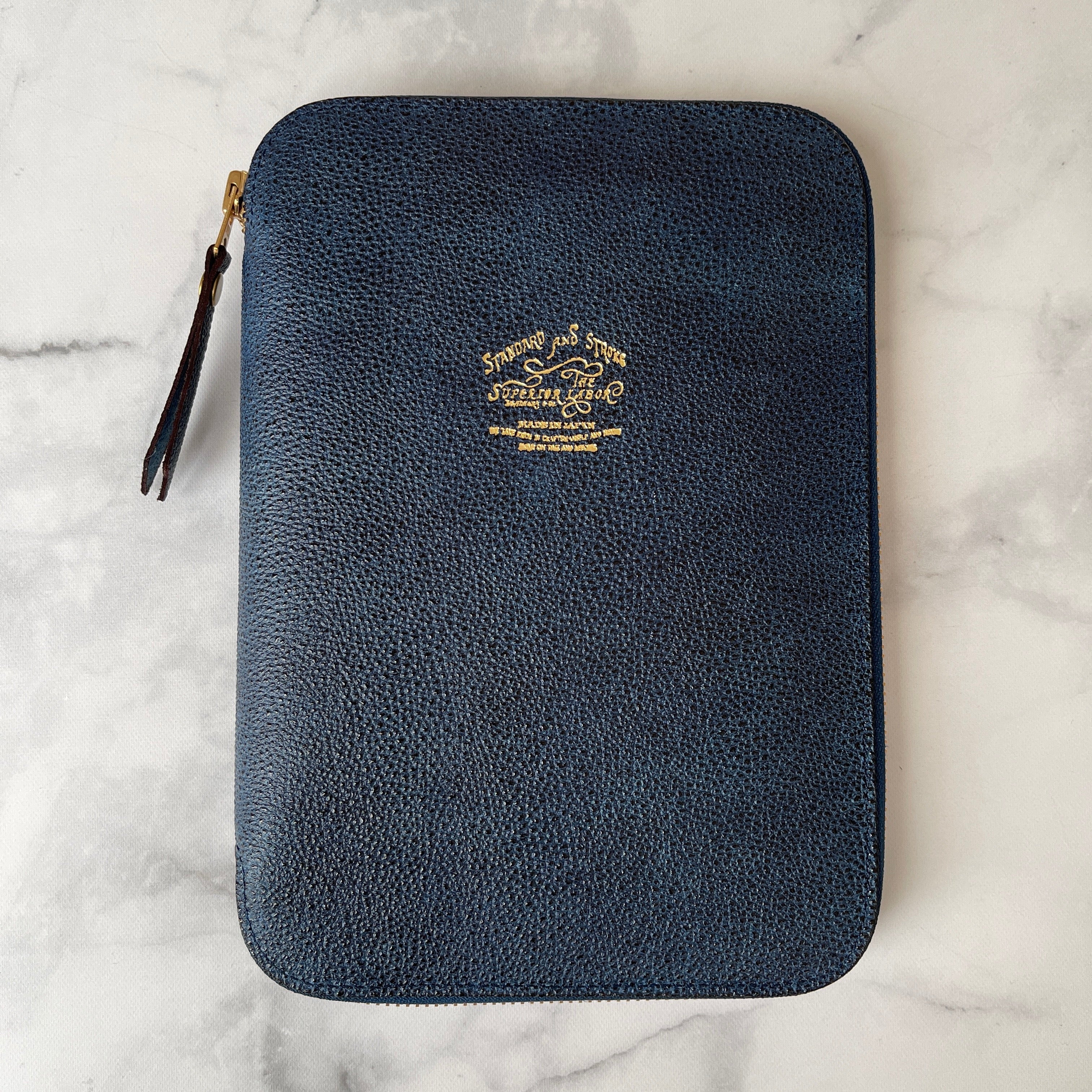 TSL] Kurozan Leather Zip Organizer // Indigo – Baum-kuchen