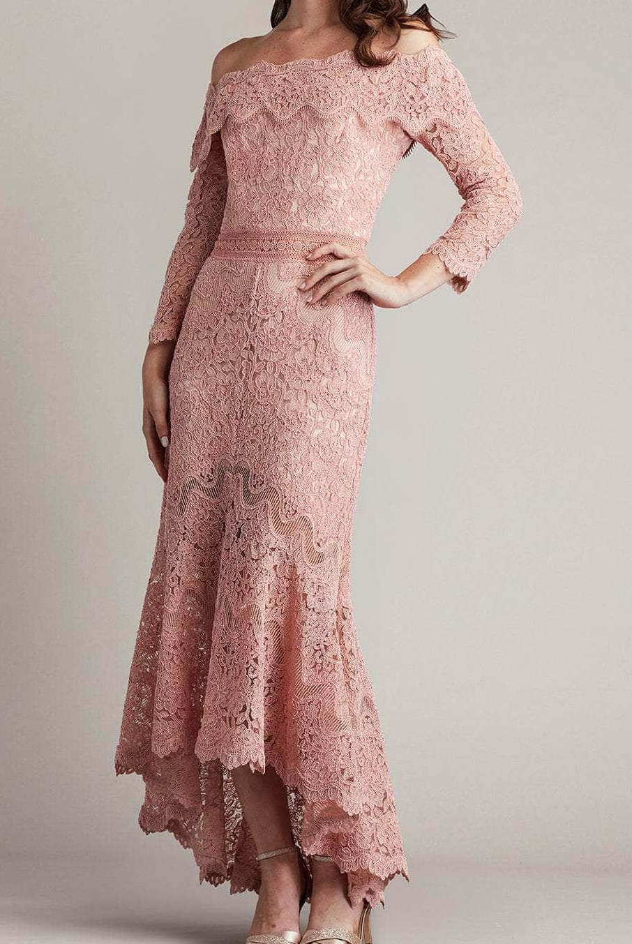 セール！Tadashi Shoji タダシショージ Ruffled Off Shoulder Lace