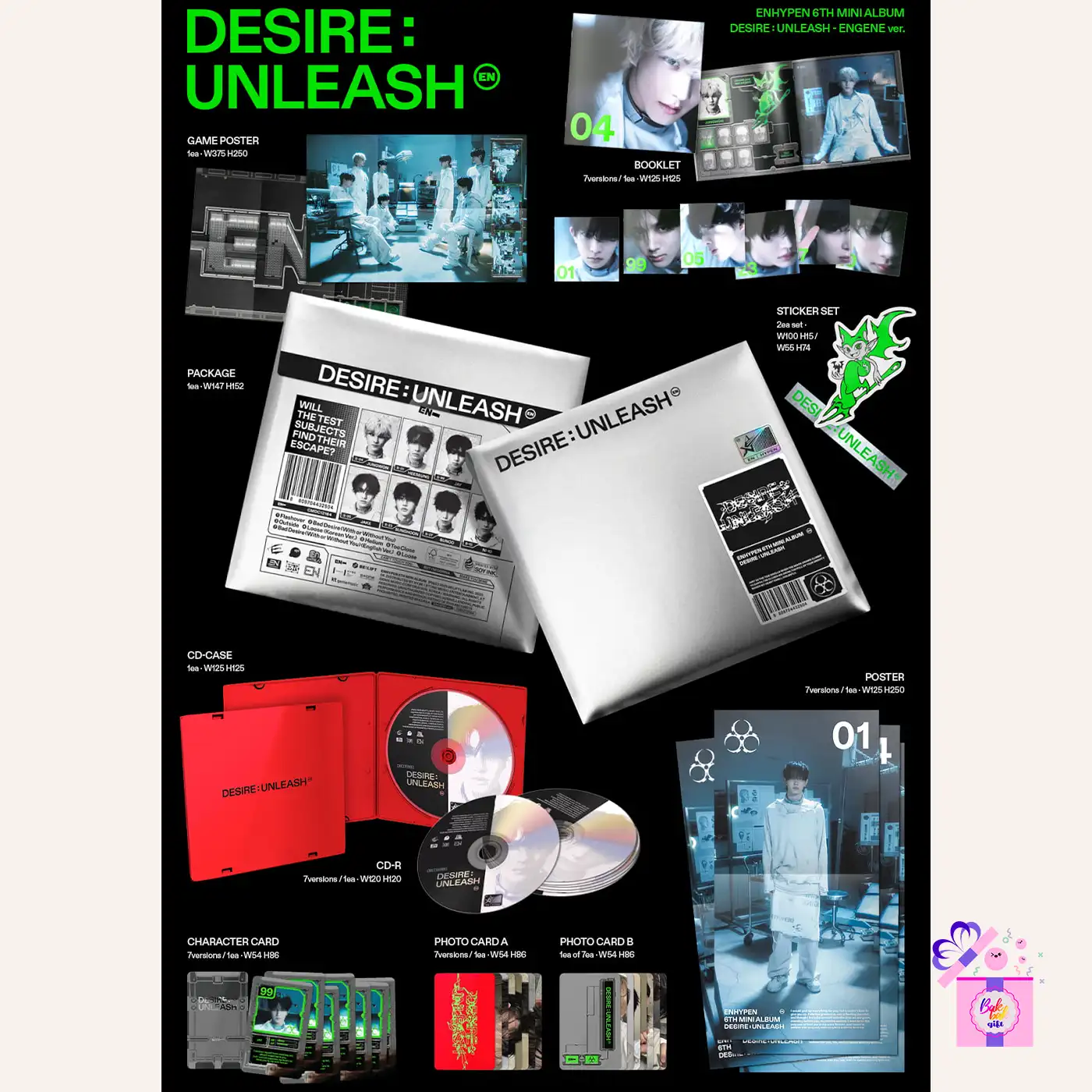 ENHYPEN – DESIRE : UNLEASH + Weverse Gifts (ENGENE ver.) [6th Mini