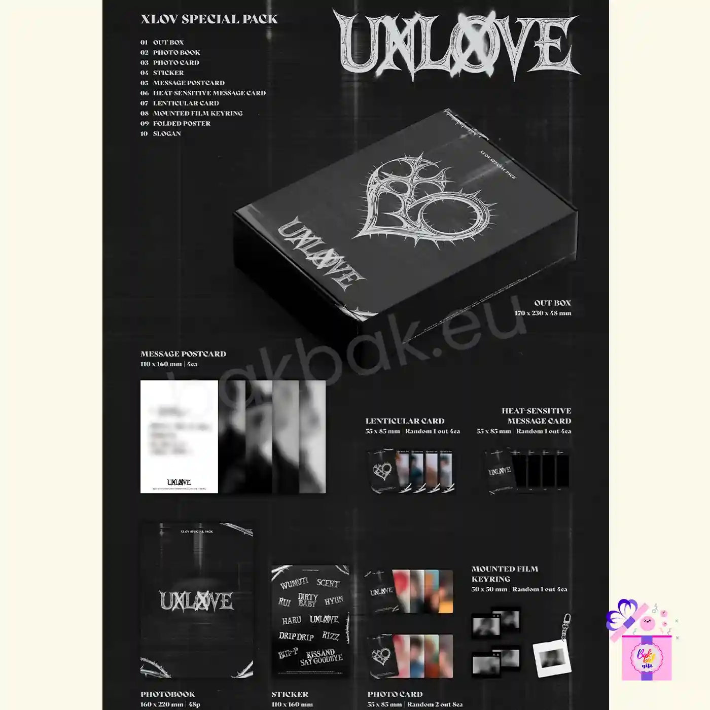 XLOV – UXLXVE (Special Pack MD) – Bak Bak K-Pop Store