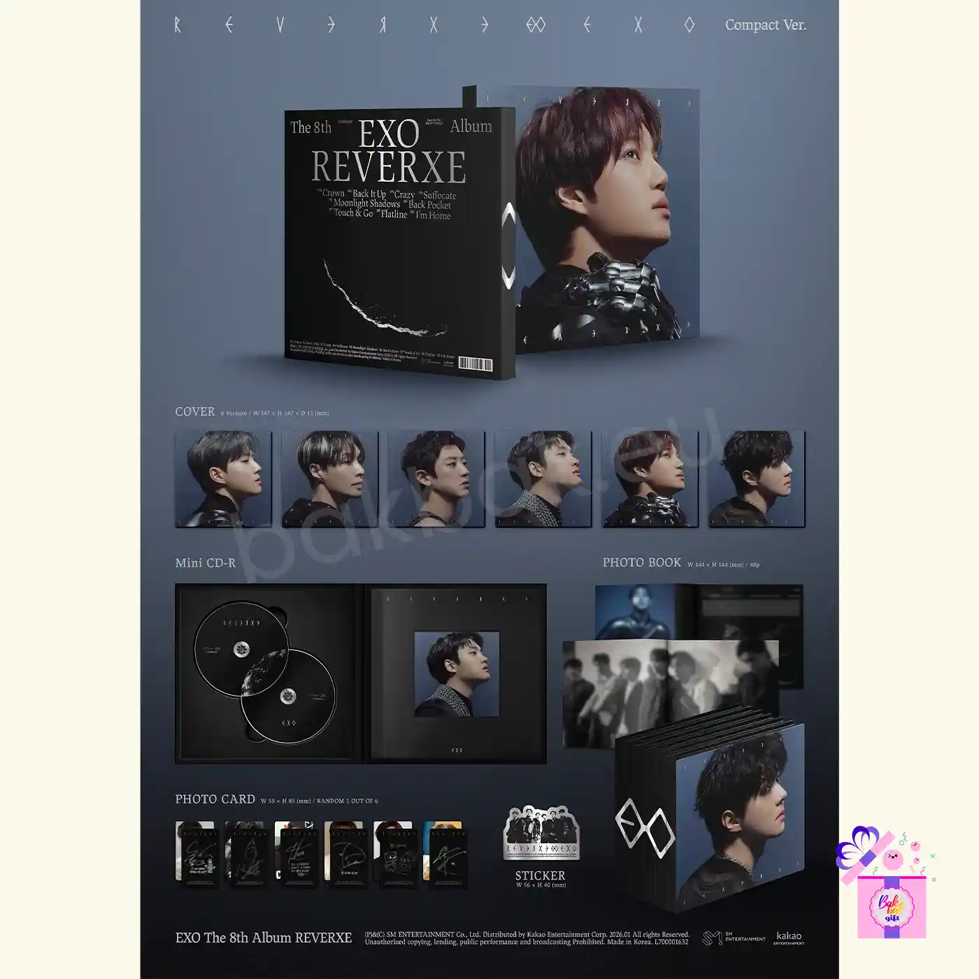 EXO – REVERXE (Compact Ver.) [8th Full Album] – Bak Bak K-Pop Store