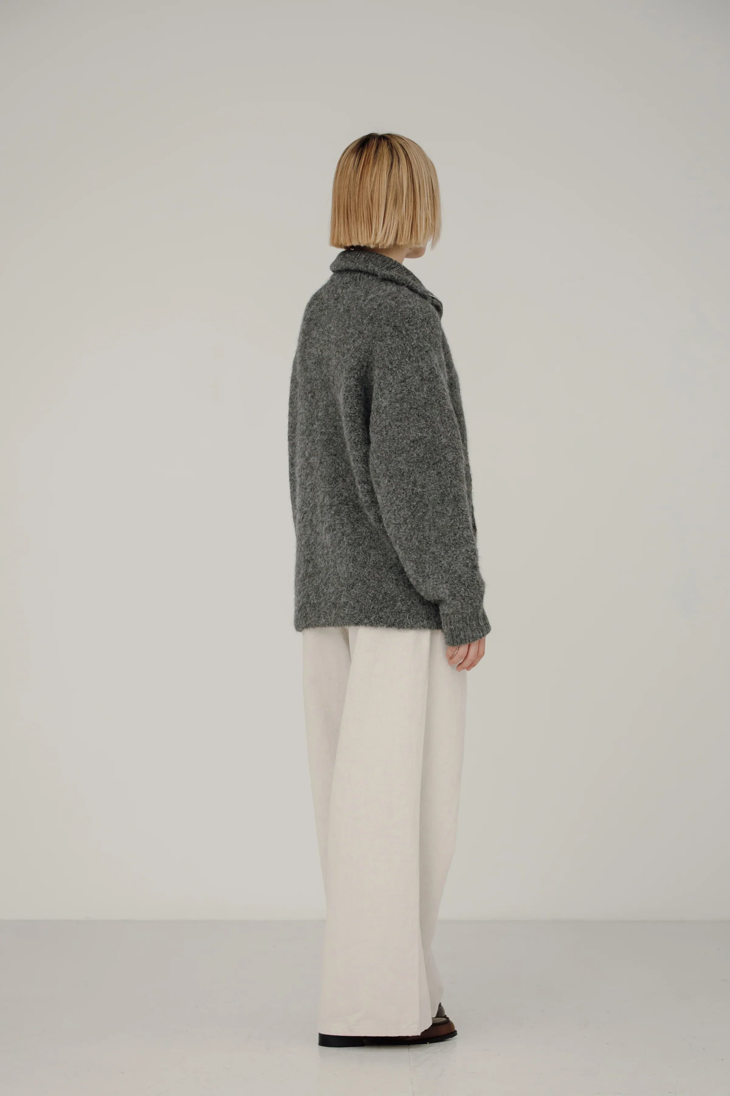 Billy Zip in Ash – Bare Knitwear