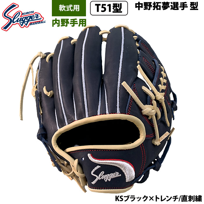 即日出荷 限定 久保田スラッガー 野球 軟式 グラブ 内野手用 ロゴ直