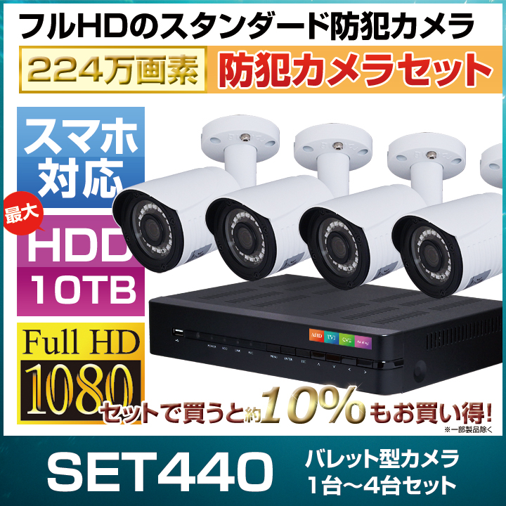 防犯カメラ4台セット商品一覧 防犯カメラダイレクト：セキュテック株式会社