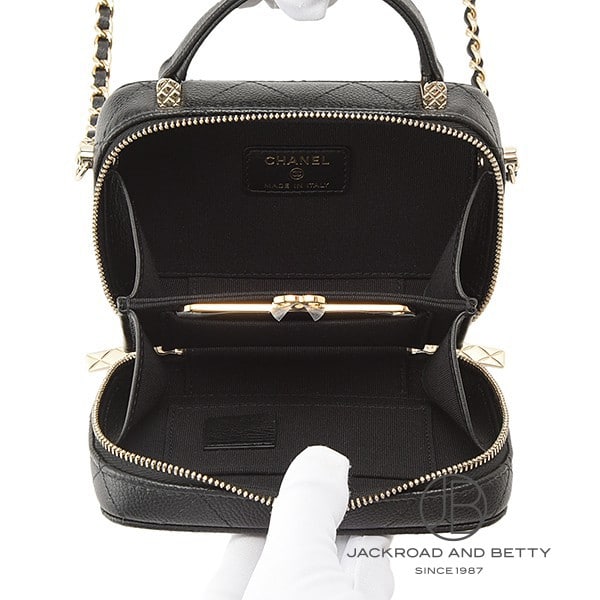 マトラッセ ミニ ヴァニティ チェーンショルダー ブラック 黒[AP2634