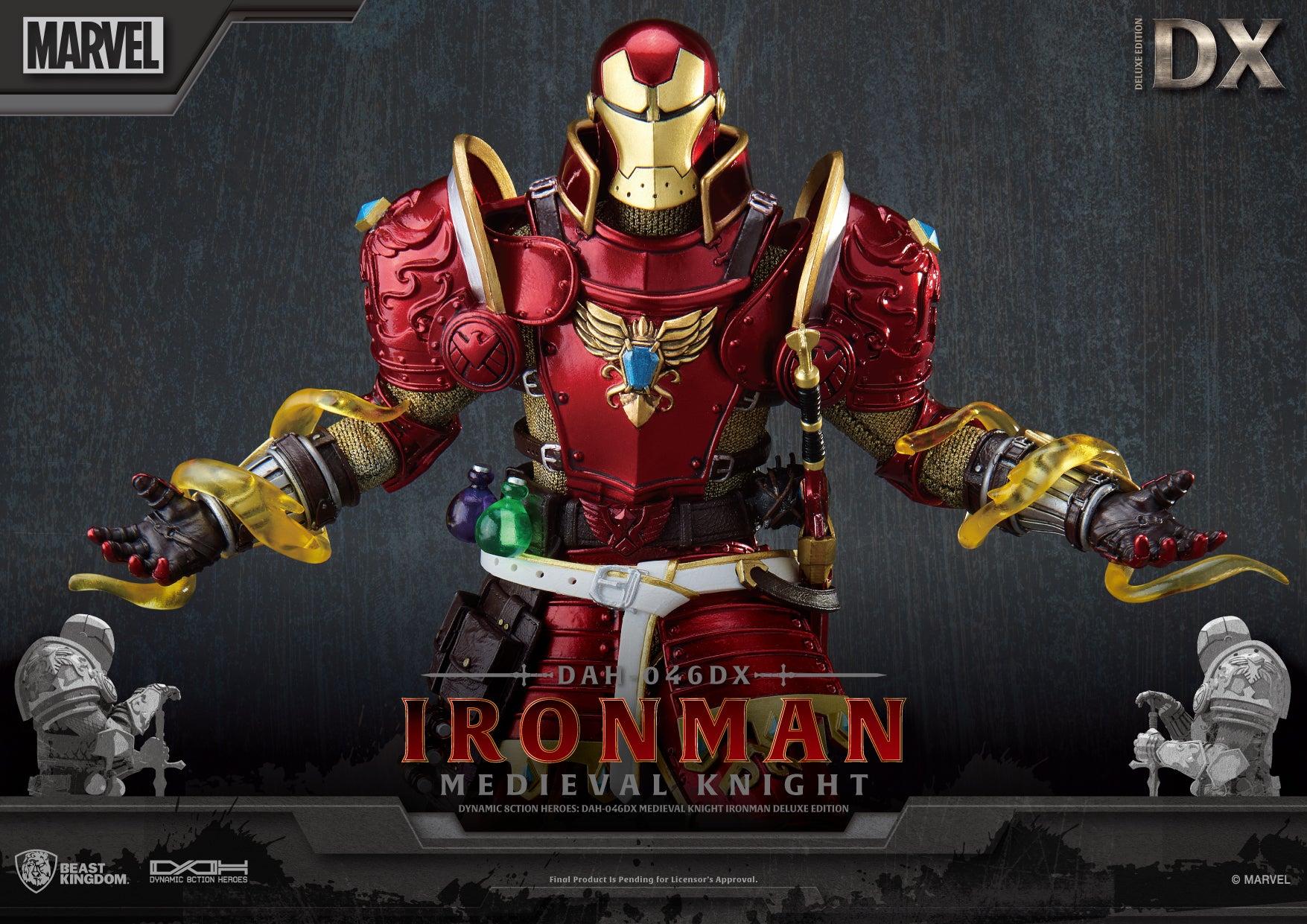 Beast Kingdom DAH-046DX Marvel Iron Man: Medieval Knight Dynamic