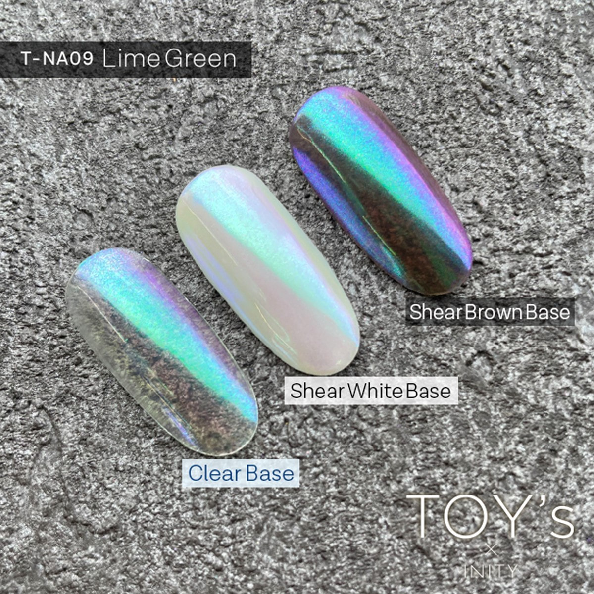 TOY's × INITY ニューオーロラパウダー T−NA09 ライムグリーンの卸