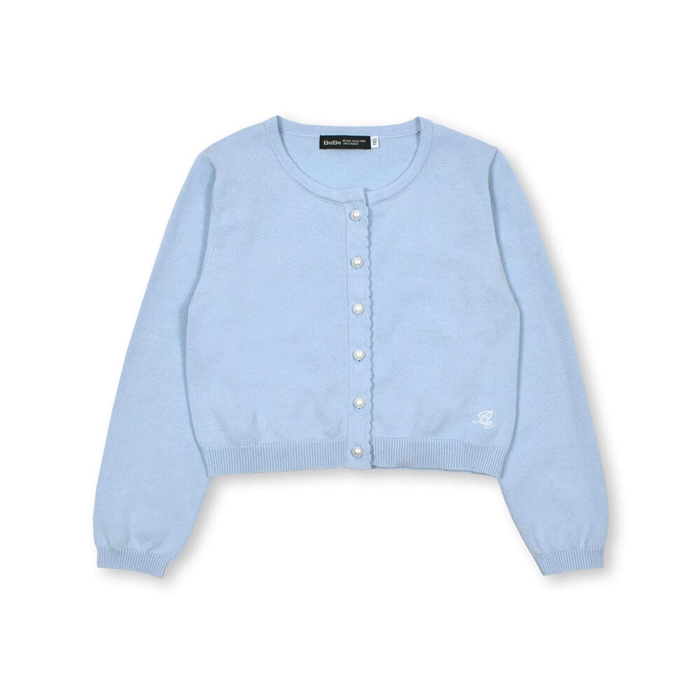 パールボタンカーディガン(90~150cm)(90cm ブルー): トップス【べべ