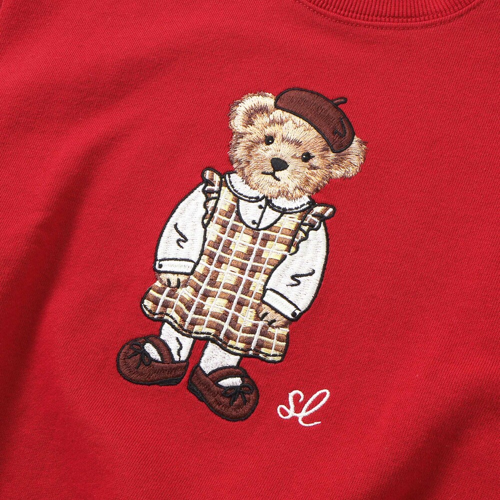 アニマルいろいろクマさん刺しゅうトレーナー(80~130cm)(80cm ネイビー