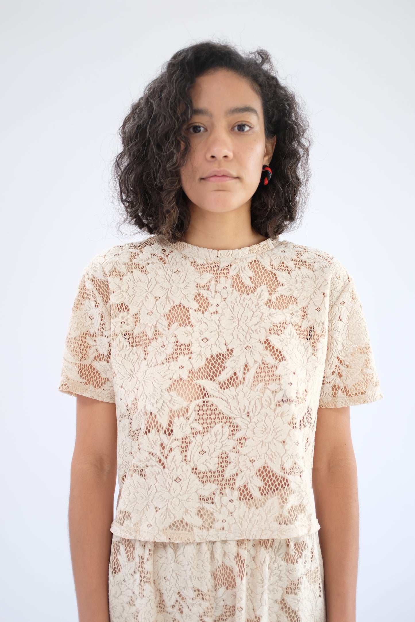 Beklina Lace T-Shirt Ivory