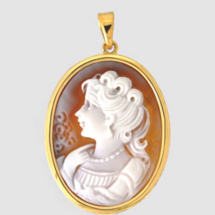 オーダー例】K18シェルカメオのペンダントトップ - ベル宝飾オンライン