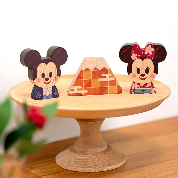 Disney｜KIDEA JAPAN キディア 富士山 ミッキー&ミニー 和装 / 積み木