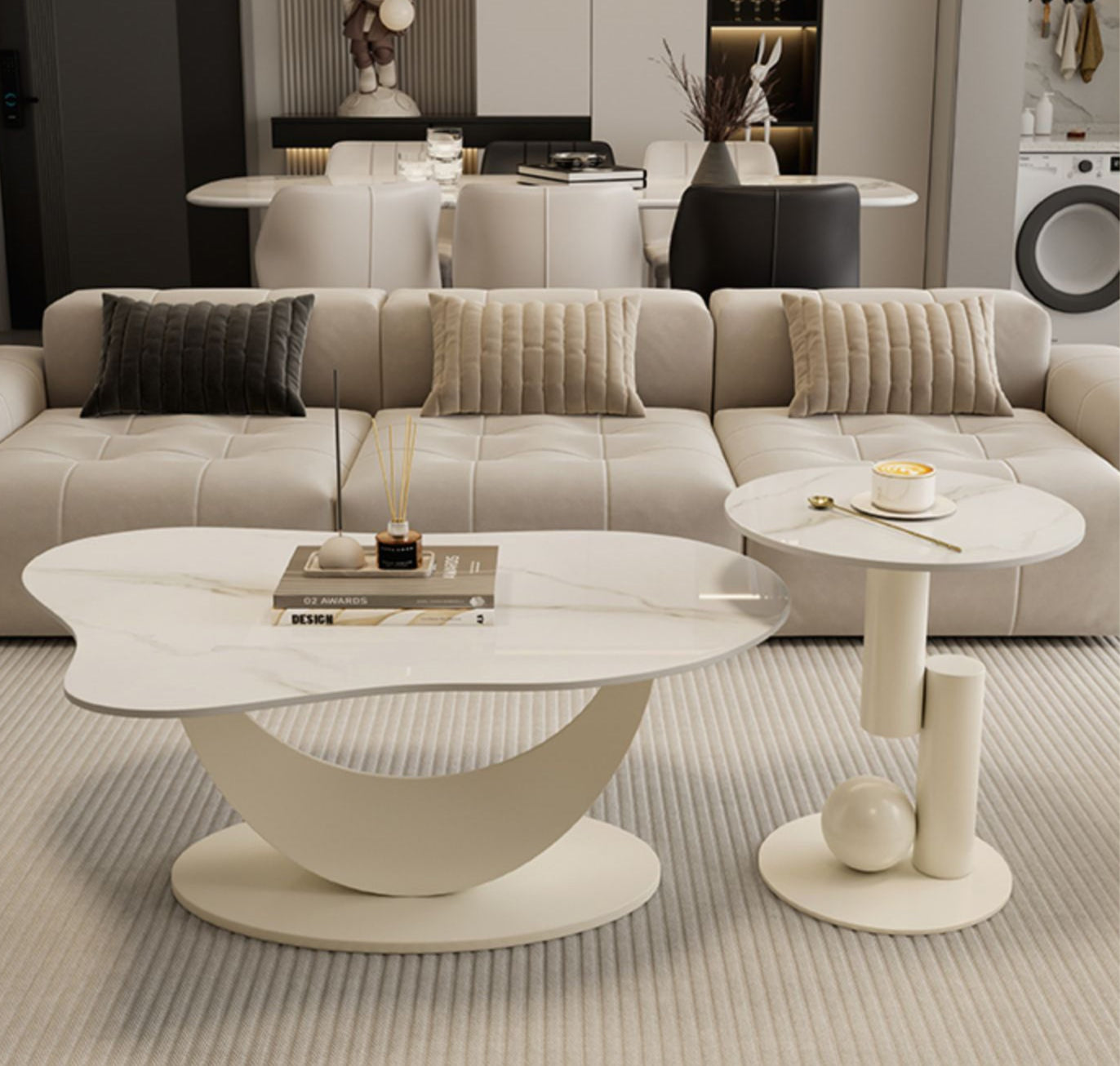 モダンデザインのセラミック天板 センターテーブル - fel-1950