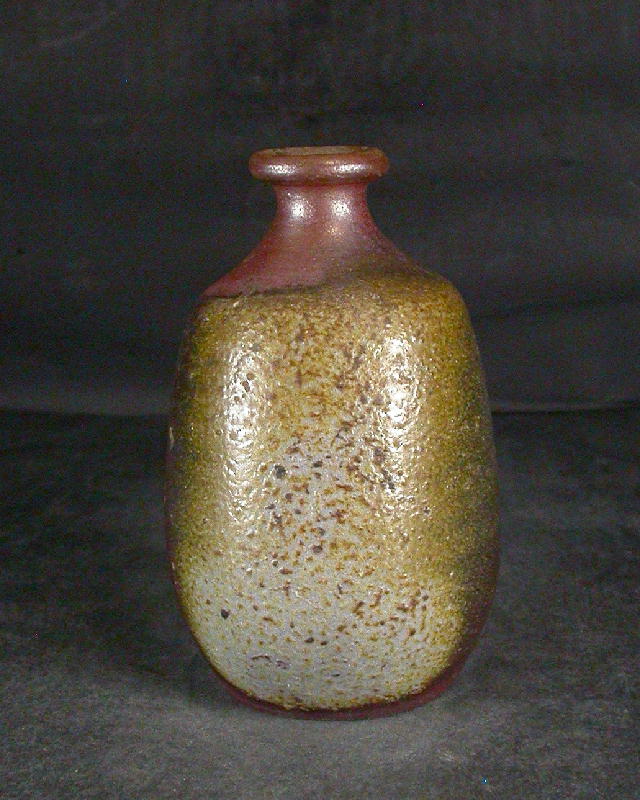 備前焼 登窯 備前焼ベテラン作家 行吉 素心 共箱付き黄・青ゴマ徳利2