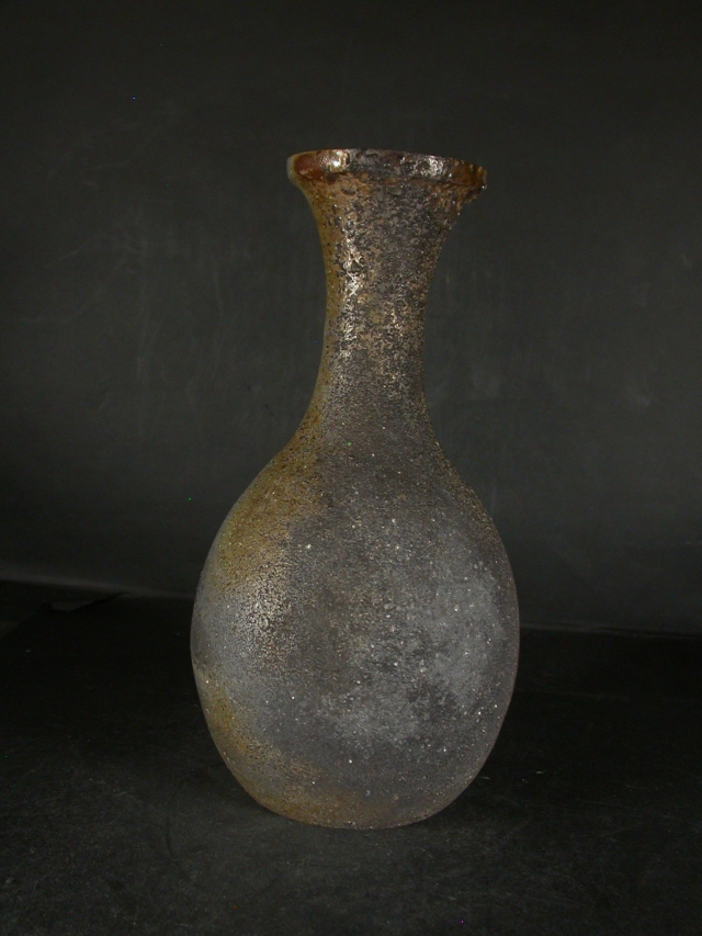 備前焼 登窯 備前焼中堅作家 木村 隆明 共箱付窯変鶴首花入1 備前焼卸