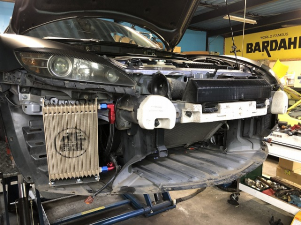 マツダ RX8 オイルクーラー取付