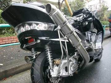 笹谷パーツ □マジェスティC 250 カチ上げ マフラー『雷神』新品□送料