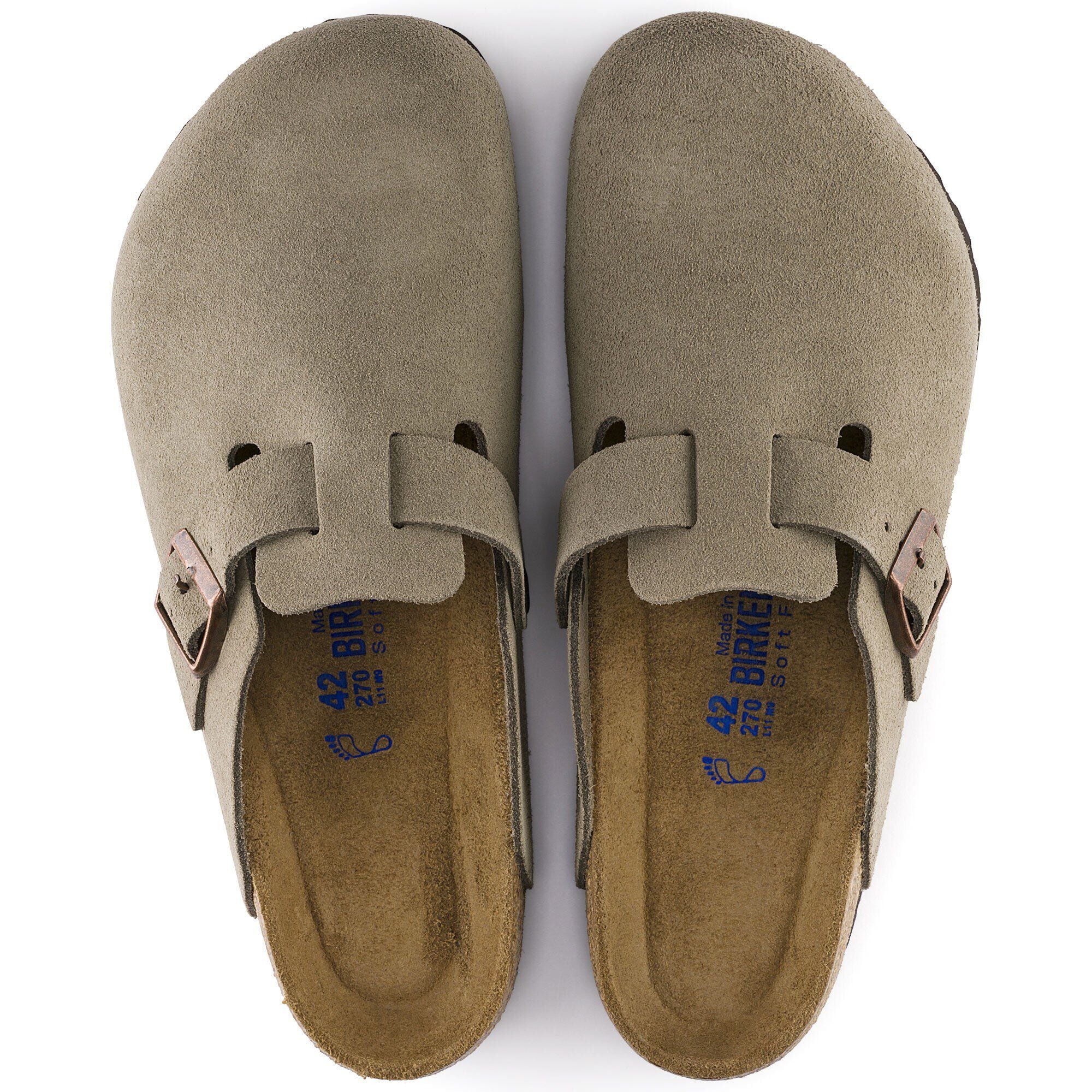 Boston Soft Footbed Suede Leather in Color Taupe | BIRKENSTOCK Bahrain