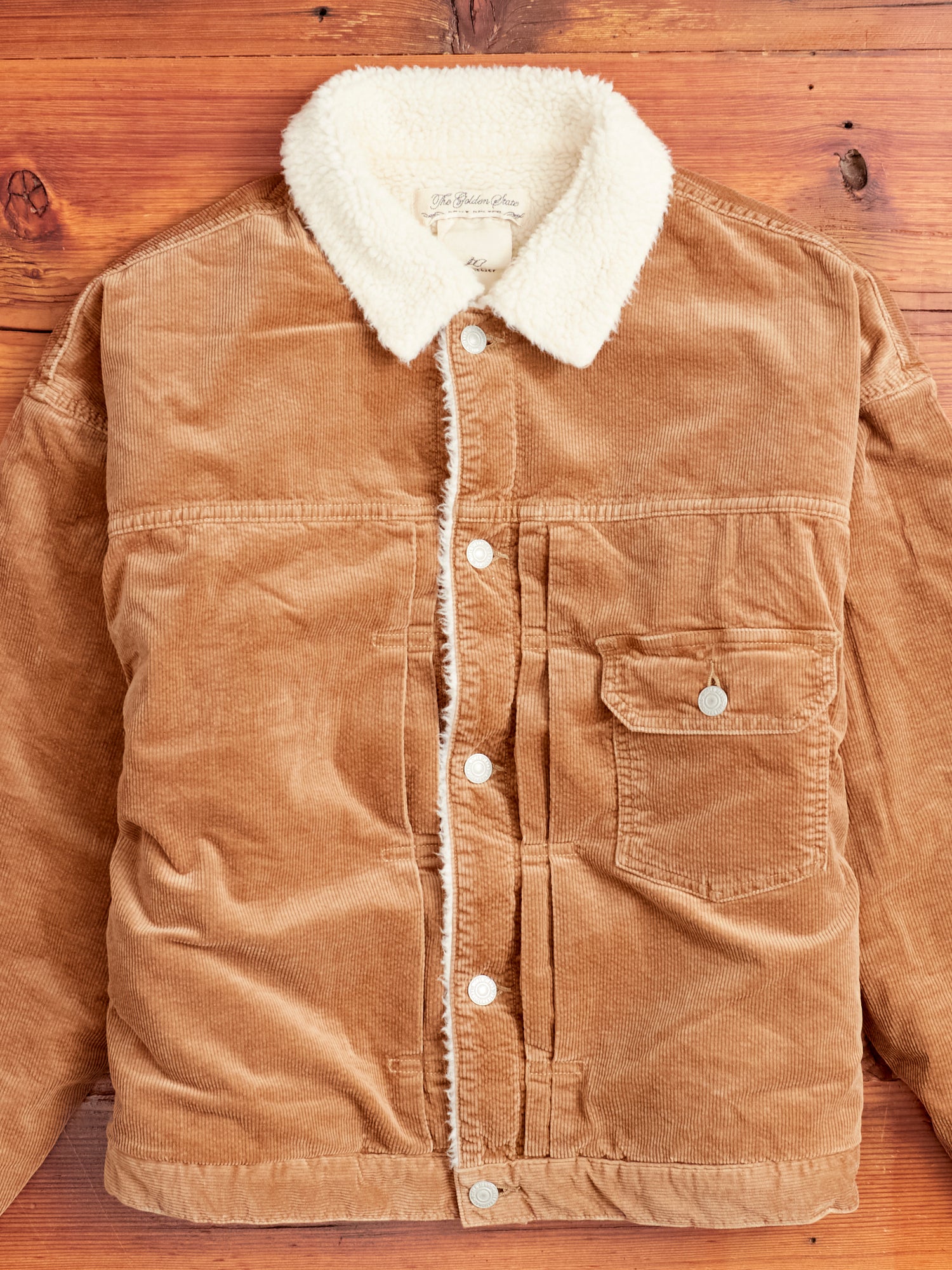 Corduroy Type-1 Boa Jacket in Beige – Blue Owl Workshop