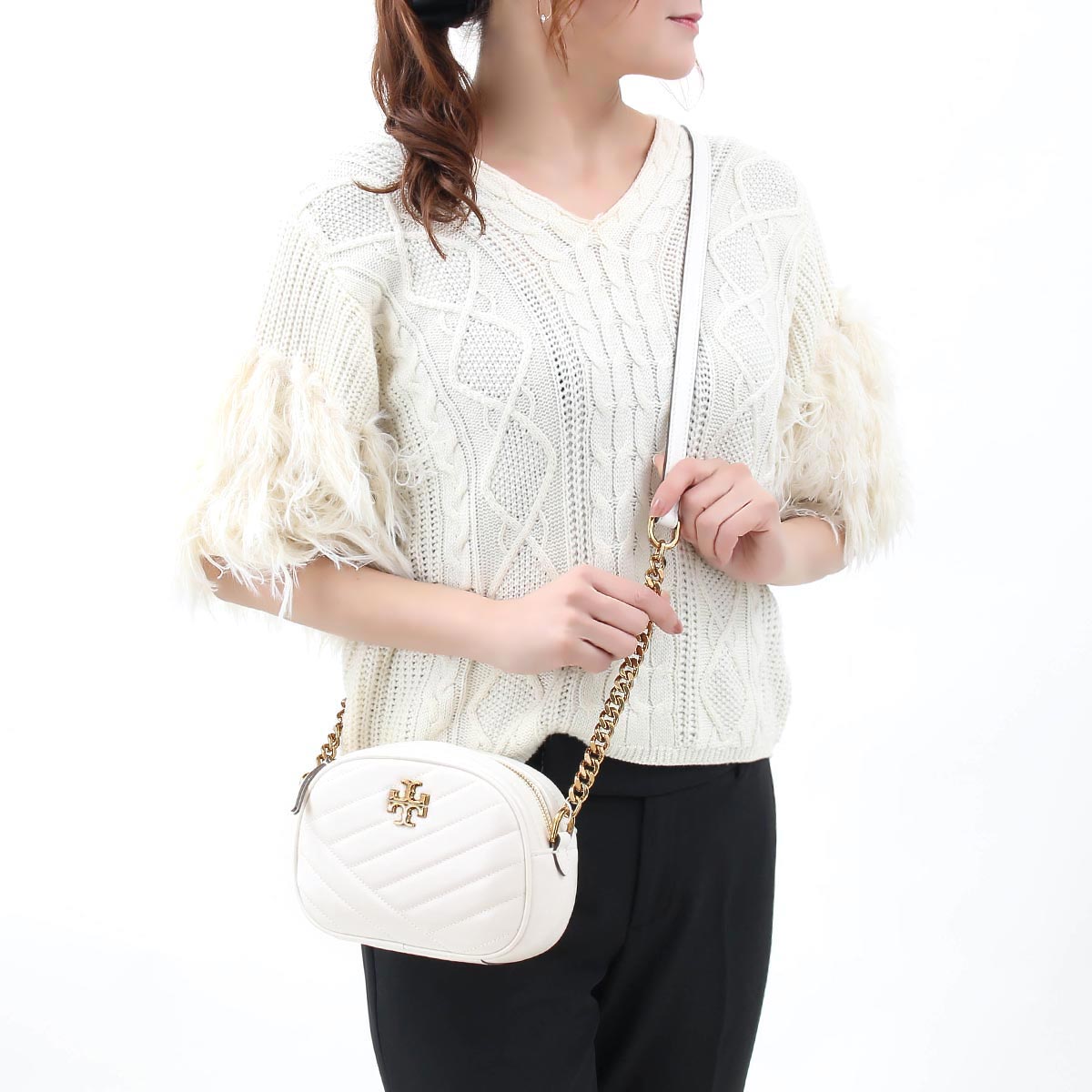 トリーバーチ ショルダーバッグ バッグ レディース キラ シェブロン