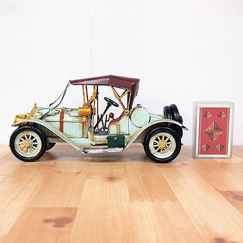 ブリキの車 1910年代クラシックカー(旧車)(Mサイズ)／ライトブルー