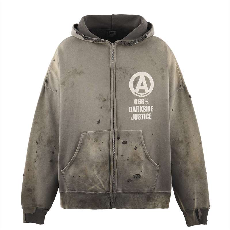 SAINT Mxxxxxx x BOUNTY HUNTER BH_ZIP HOODIE SNT HUNTER Charcoal