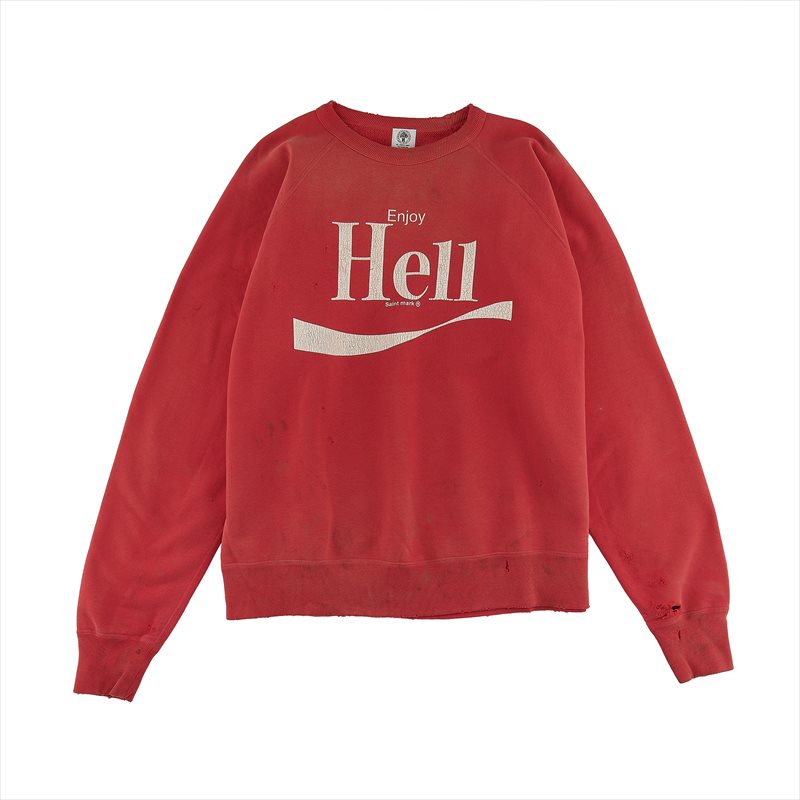 SAINT Mxxxxxx Raglan Sweat Shirt Enjoy Hell Red