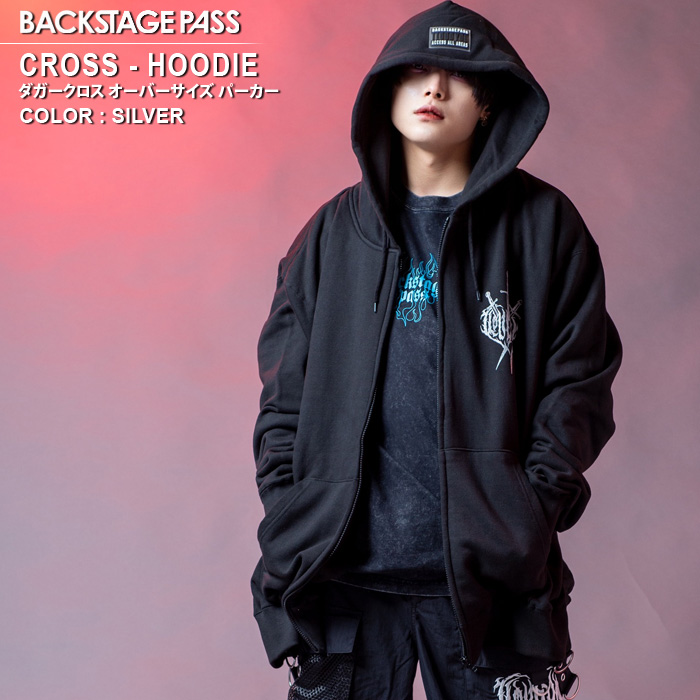 CROSS-HOODIE(クロスーフーディー)ダガークロス ジップアップ オーバー