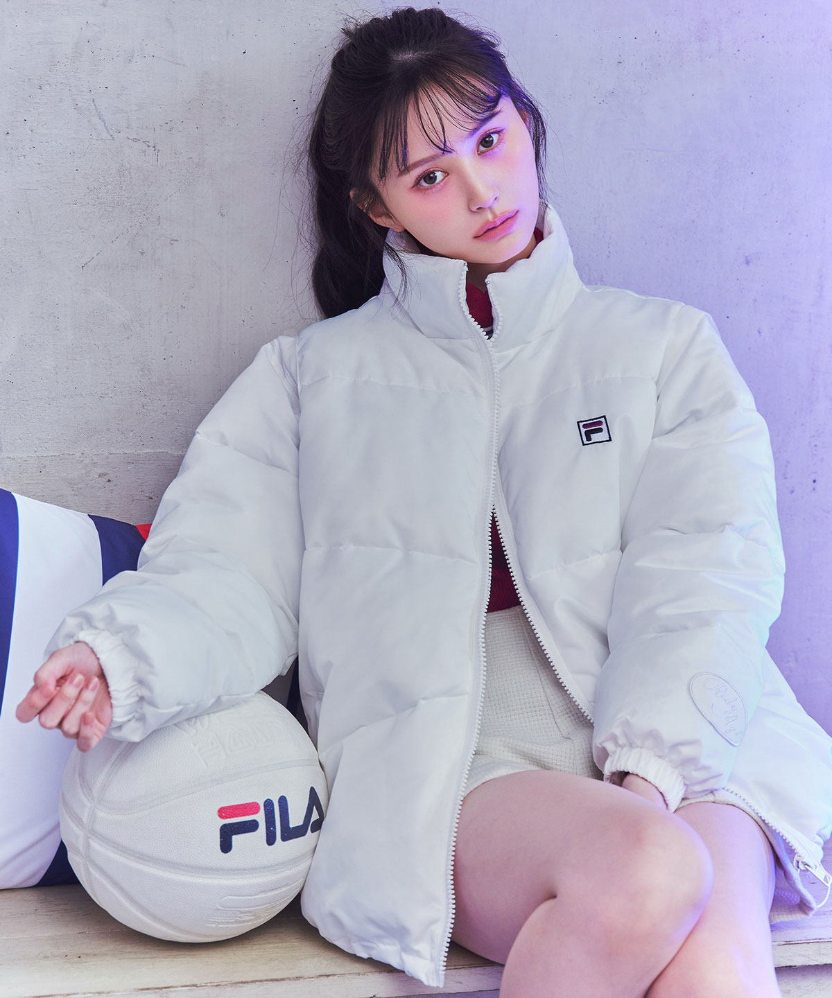 FILA×REDYAZEL］2WAYフェイクダウンジャケット(F ホワイト): REDYAZEL