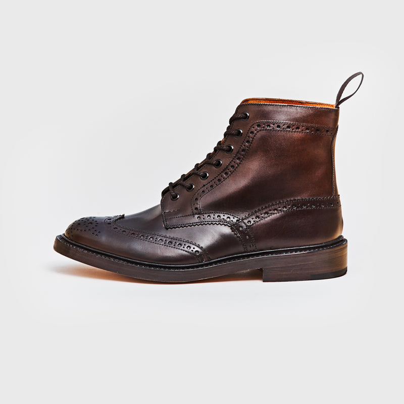 ブーツ | M5634 STOW / ESPRESSO BURNISHED (LEATHER SOLE) - Tricker's