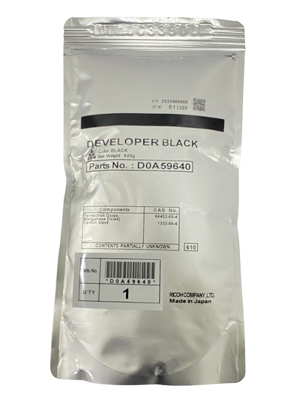 Ricoh D0A59640 Black Developer Bag | Genuine Ricoh Supplies | GM