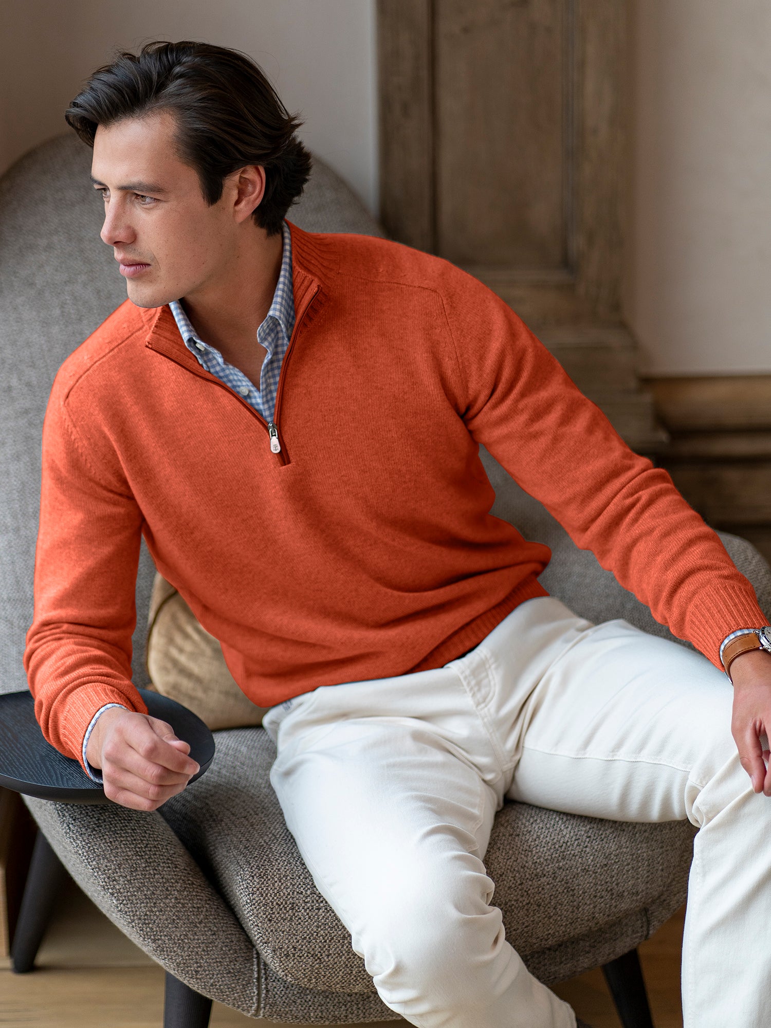 Marco Cashmere Quarter Zip Sweater – Gorsuch