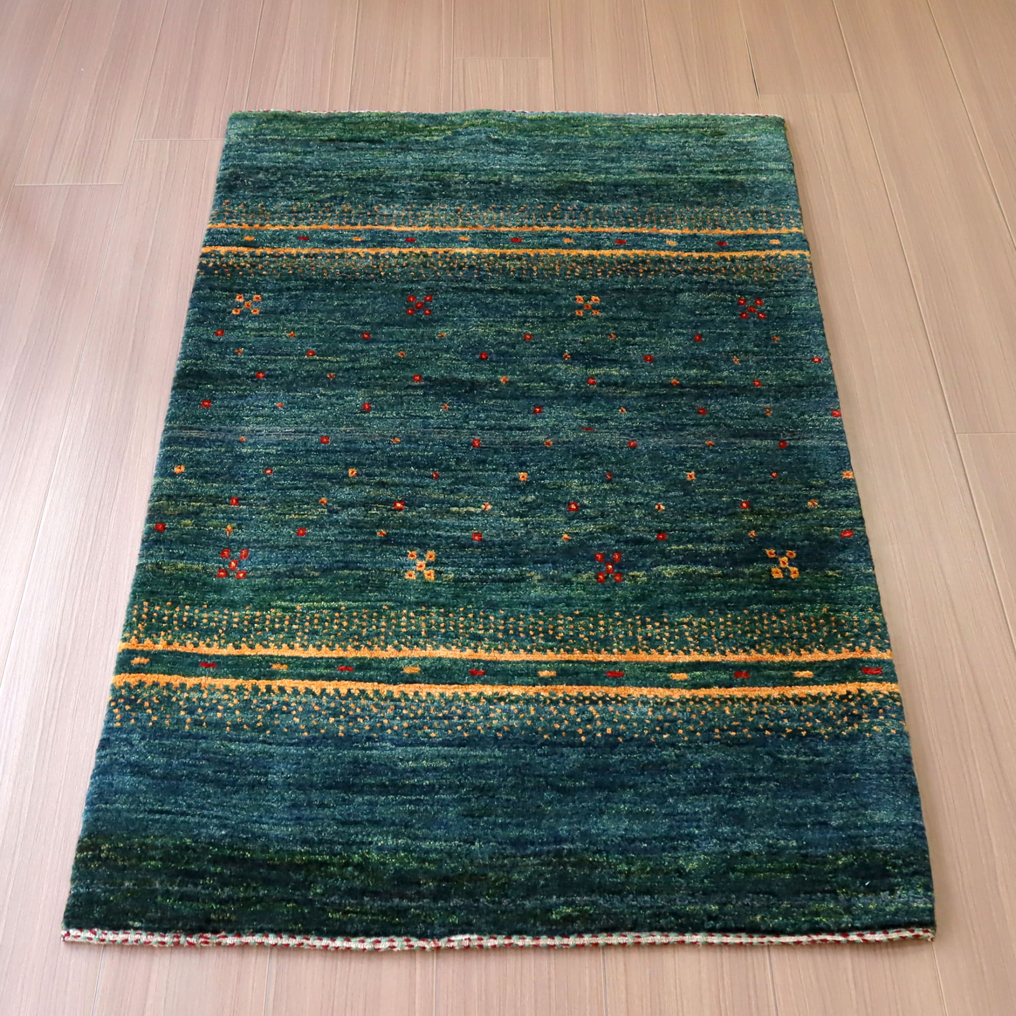 ギャッベ シラーズ産 手織り ウール ラグ 40×50cm 生命の樹 ギャッベ