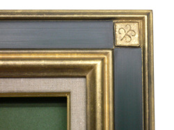 同志舎】油彩額 宮廷（金＋緑） 6号（F,P,M型）[油絵・日本画用額縁