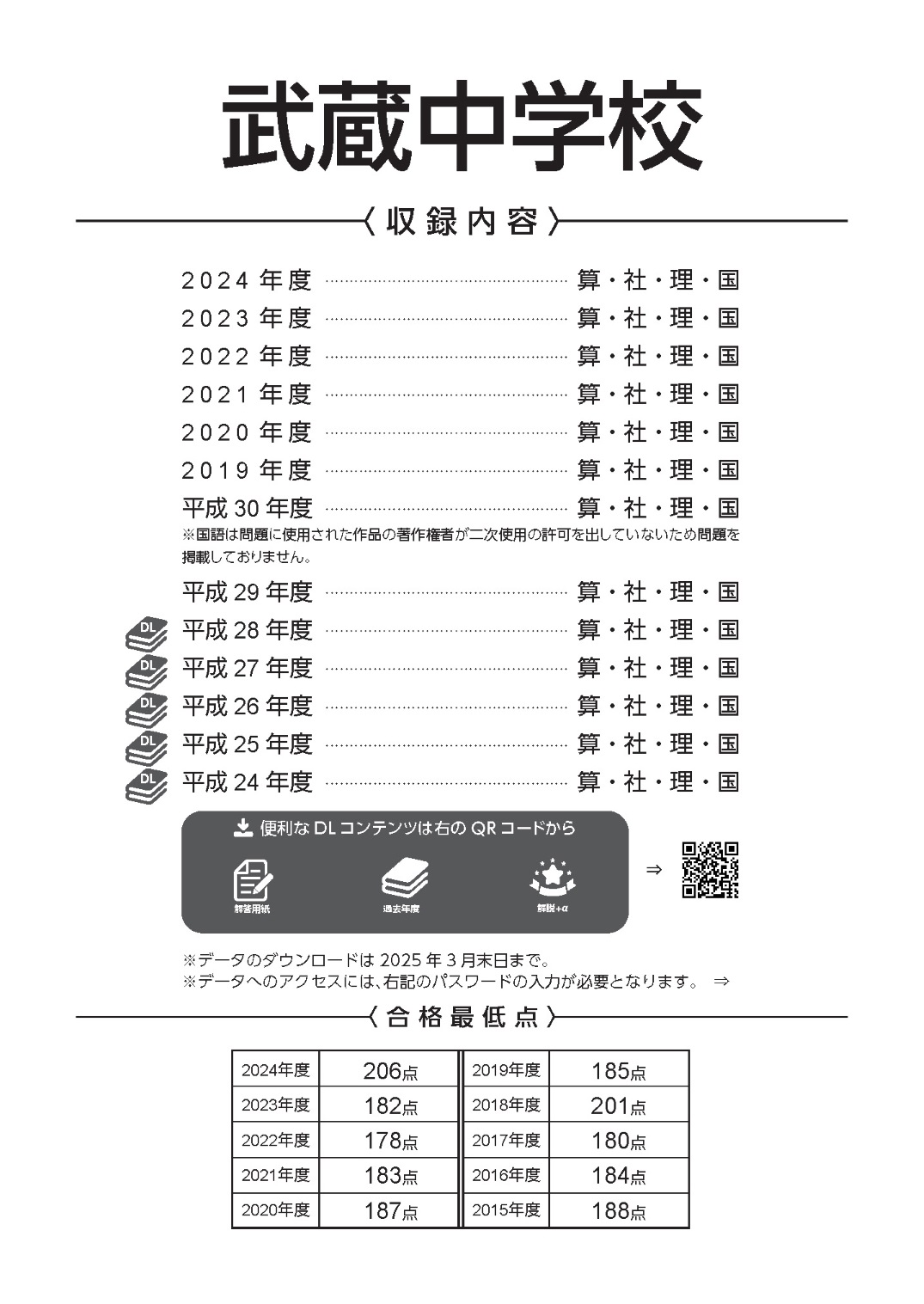 武蔵中学校（東京都） 2025年度版 - 中学入試・高校入試過去問題集