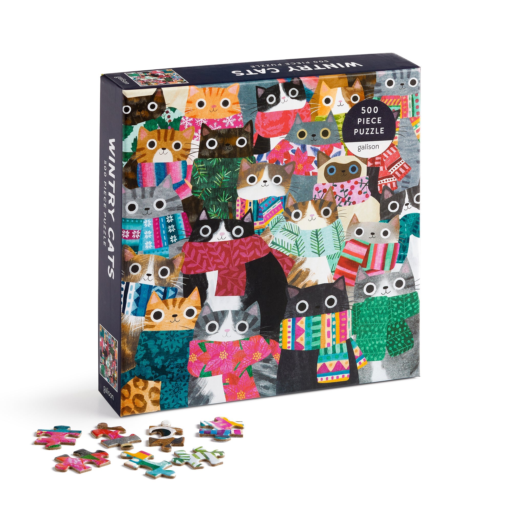 Wintry Cats 500 Piece Puzzle – Galison