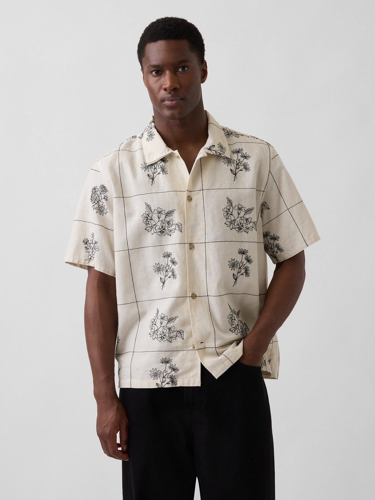 Cotton-Linen Shirt For Men | Gap Canada