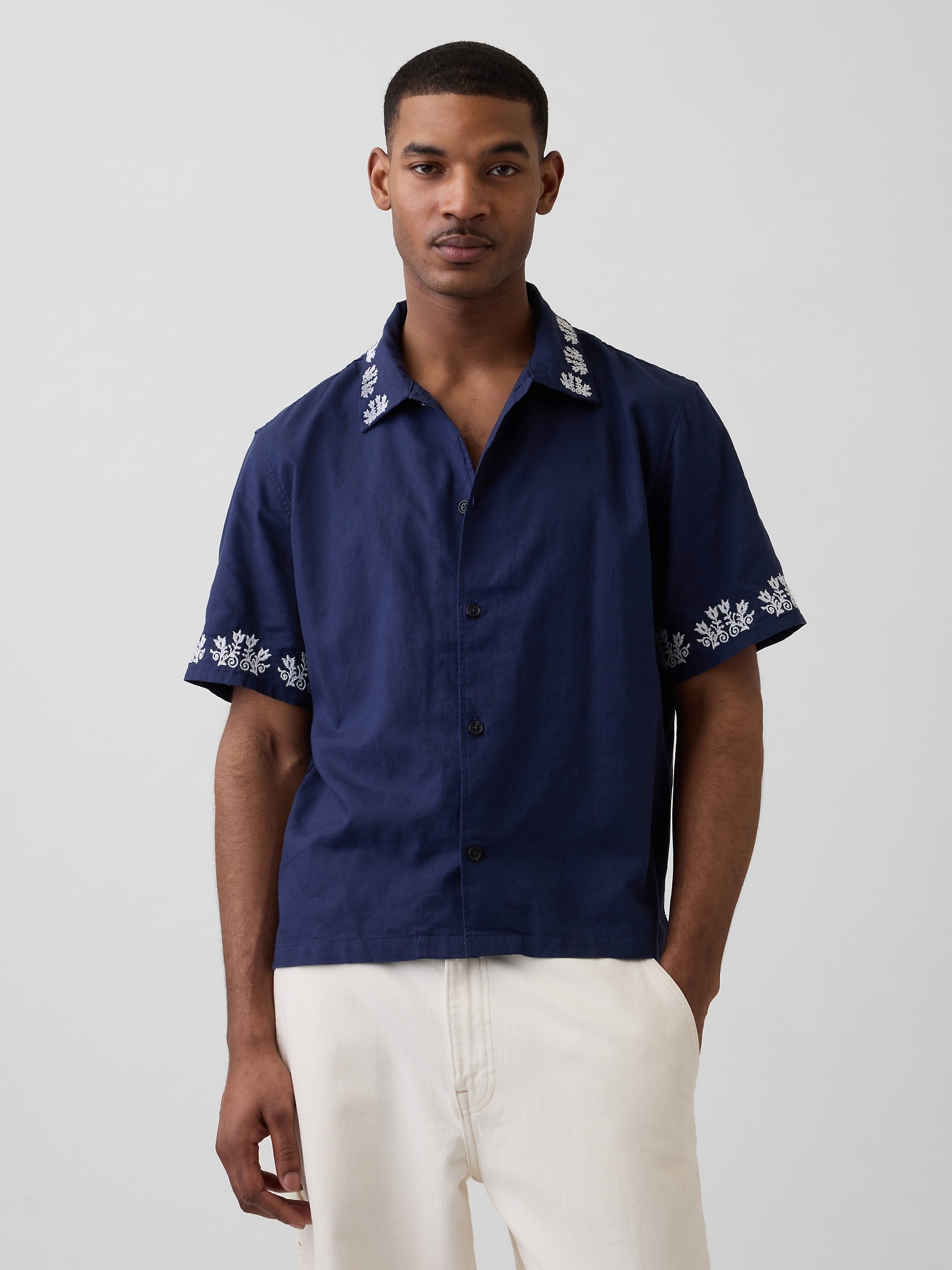 Cotton-Linen Shirt For Men | Gap Canada