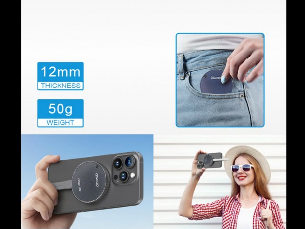 パススルー充電対応のマグネット固定式スマホ向け外付けSSD「OSCOO