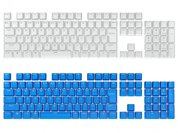 PBT2色成形のキーキャップ交換キット、CORSAIR「PBT DOUBLE-SHOT PRO