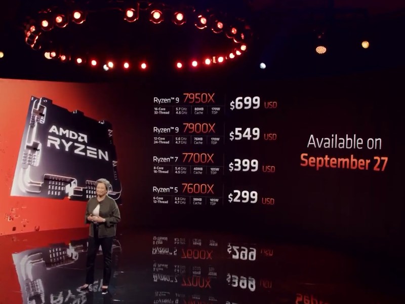 AMD、16コアCPU「Ryzen 9 7950X」などRyzen 7000シリーズの価格と発売