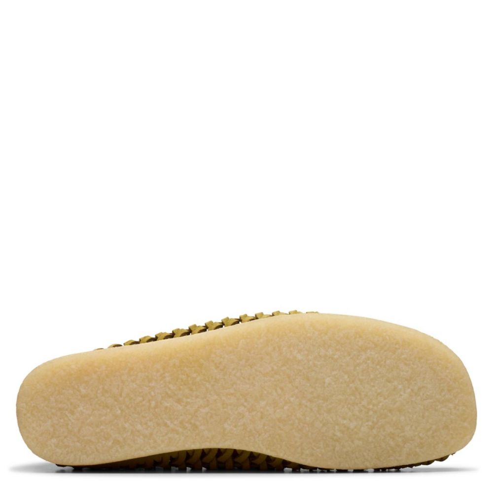 Clarks Men's WB Loafer Weave in Olive Suede | Getoutsideshoes.com