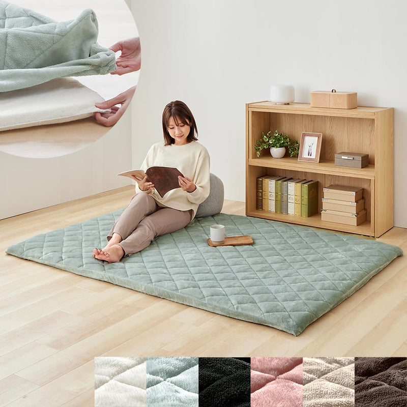 極厚マット2点セット 130×185cm 約1.5畳 ラグ 極厚カバーリングラグ