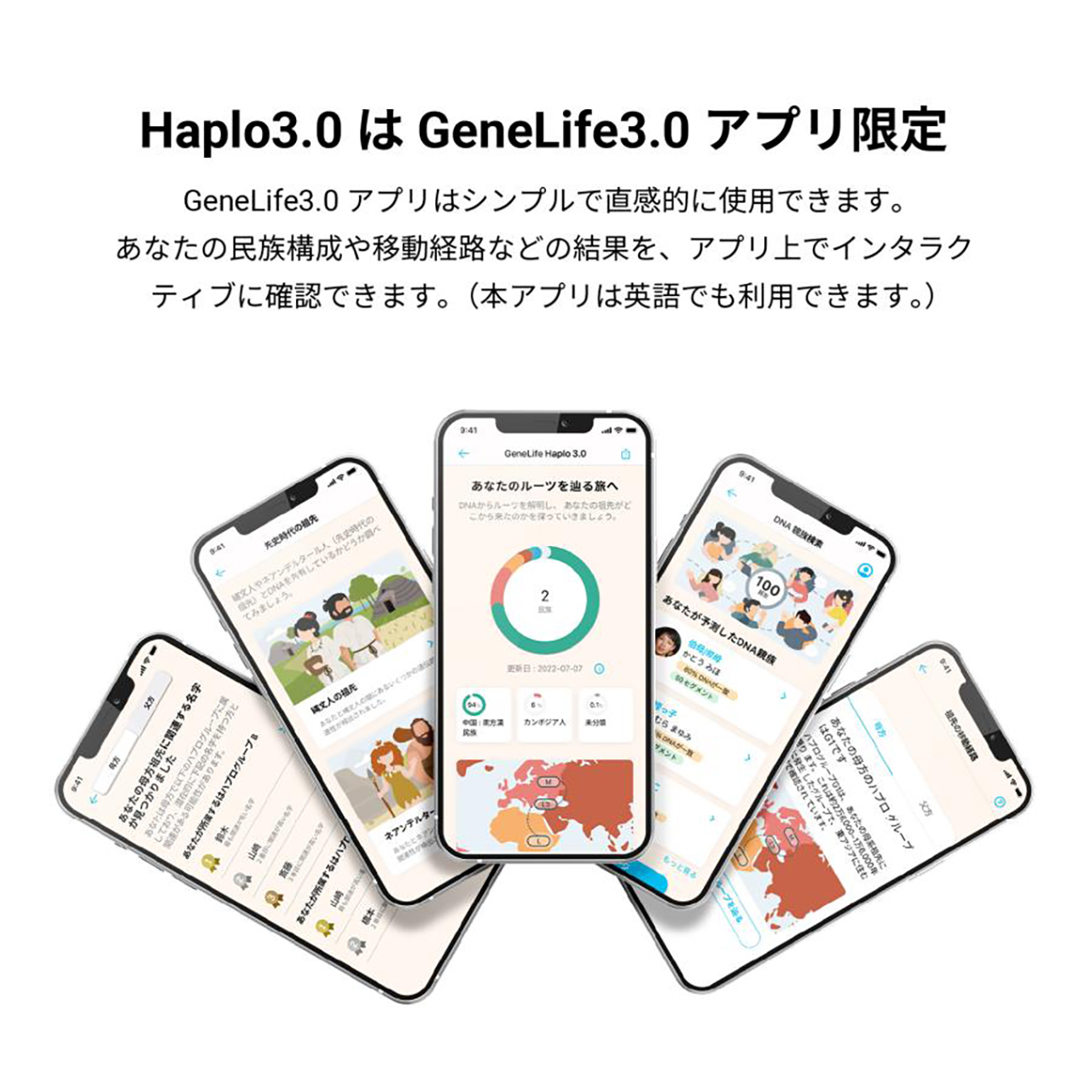 祖先遺伝子検査キット Haplo3.0 | 遺伝子検査のジーンライフ