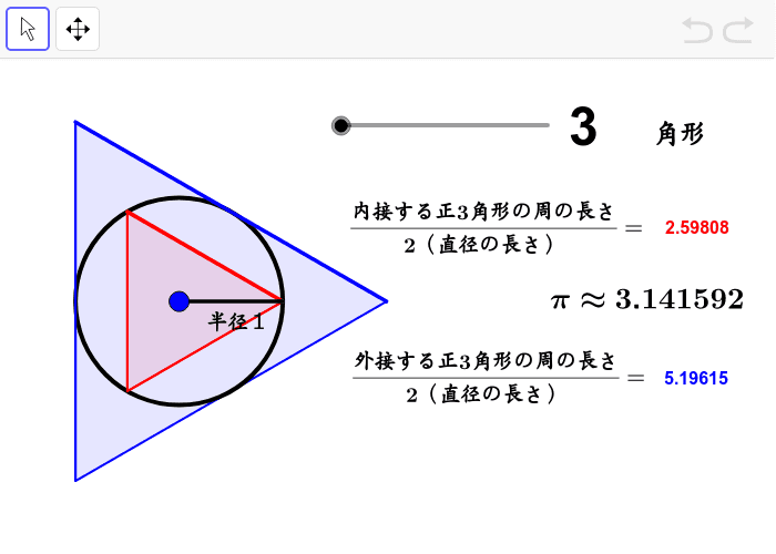 アルキメデスの取り尽くし法 – GeoGebra