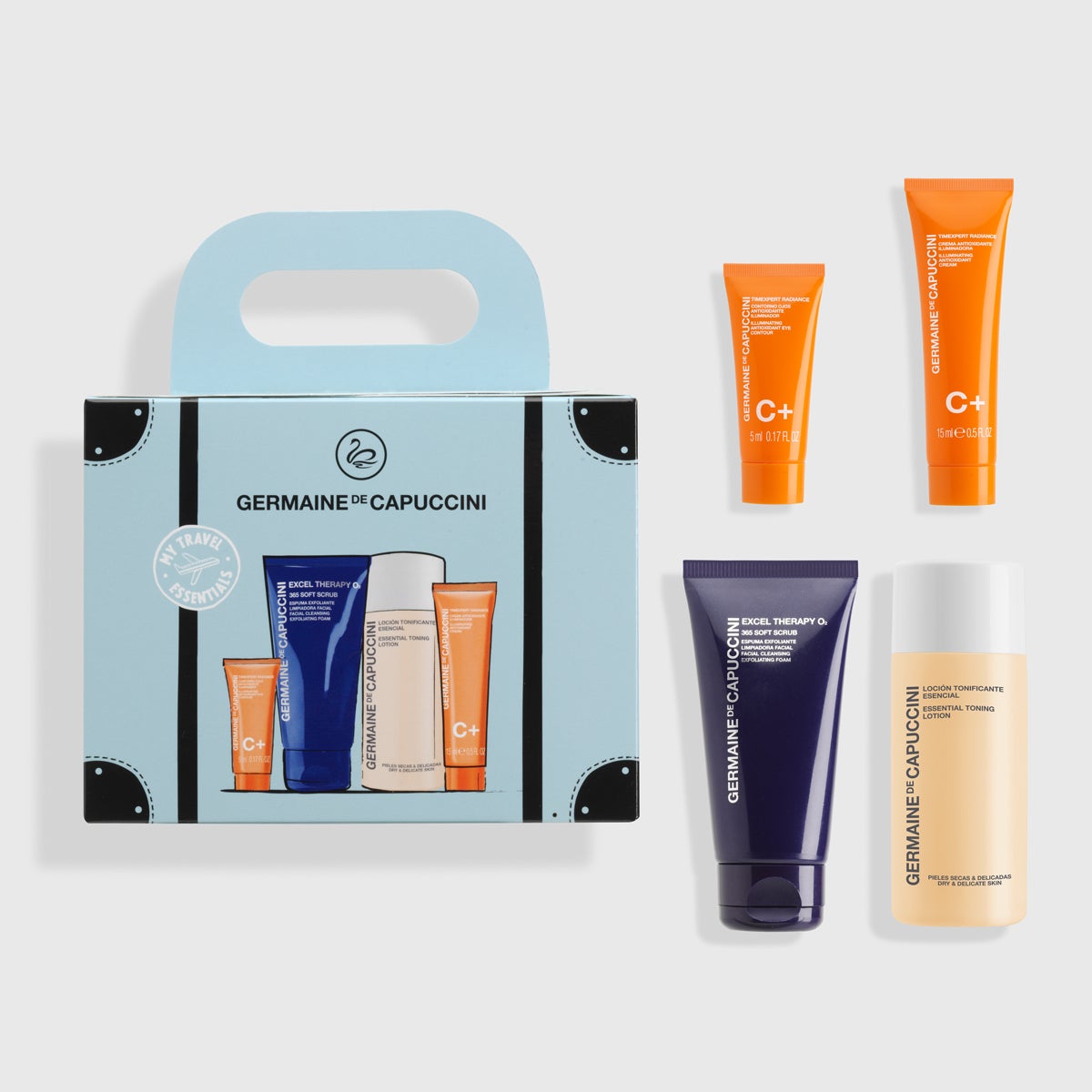Facial Travel Set - Travel Set Routine | Germaine de Capuccini
